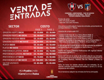 entradas Cerro vs Monagas