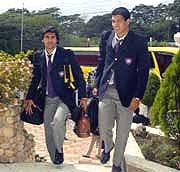 Santiago Salcedo y Julio dos Santos, juntos en uno de los viajes de Copa de Cerro Porte�o; ahora ambos preparan maletas para un destino diferente.